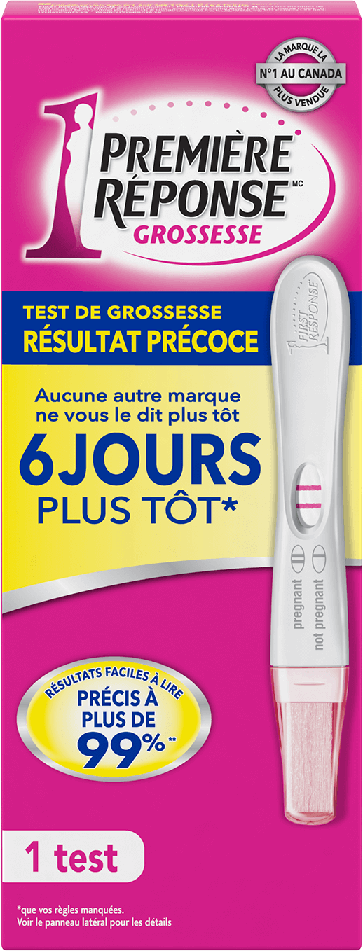 Première Réponse résultat précoce test de grossesse